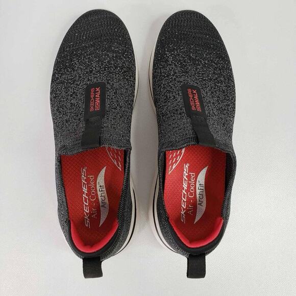 Skechers Sneaker Slip On Go Walk Arch Fit Men’s Size 7 Linear Axis Gray - Picture 3 of 9